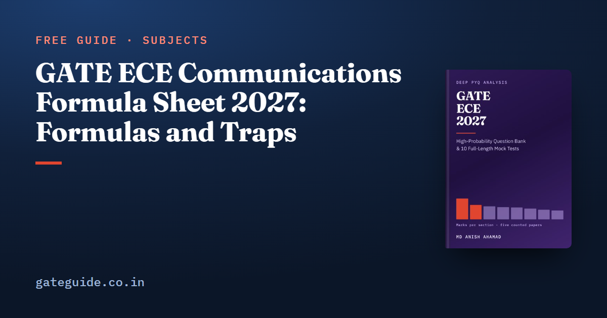 GATE ECE Communications Formula Sheet 2027: Formulas and Traps